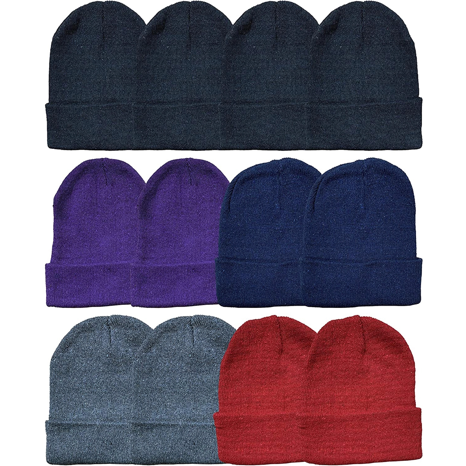 Custom Thick Knitted Multiple Color Blend Beanie Winter Hat 6