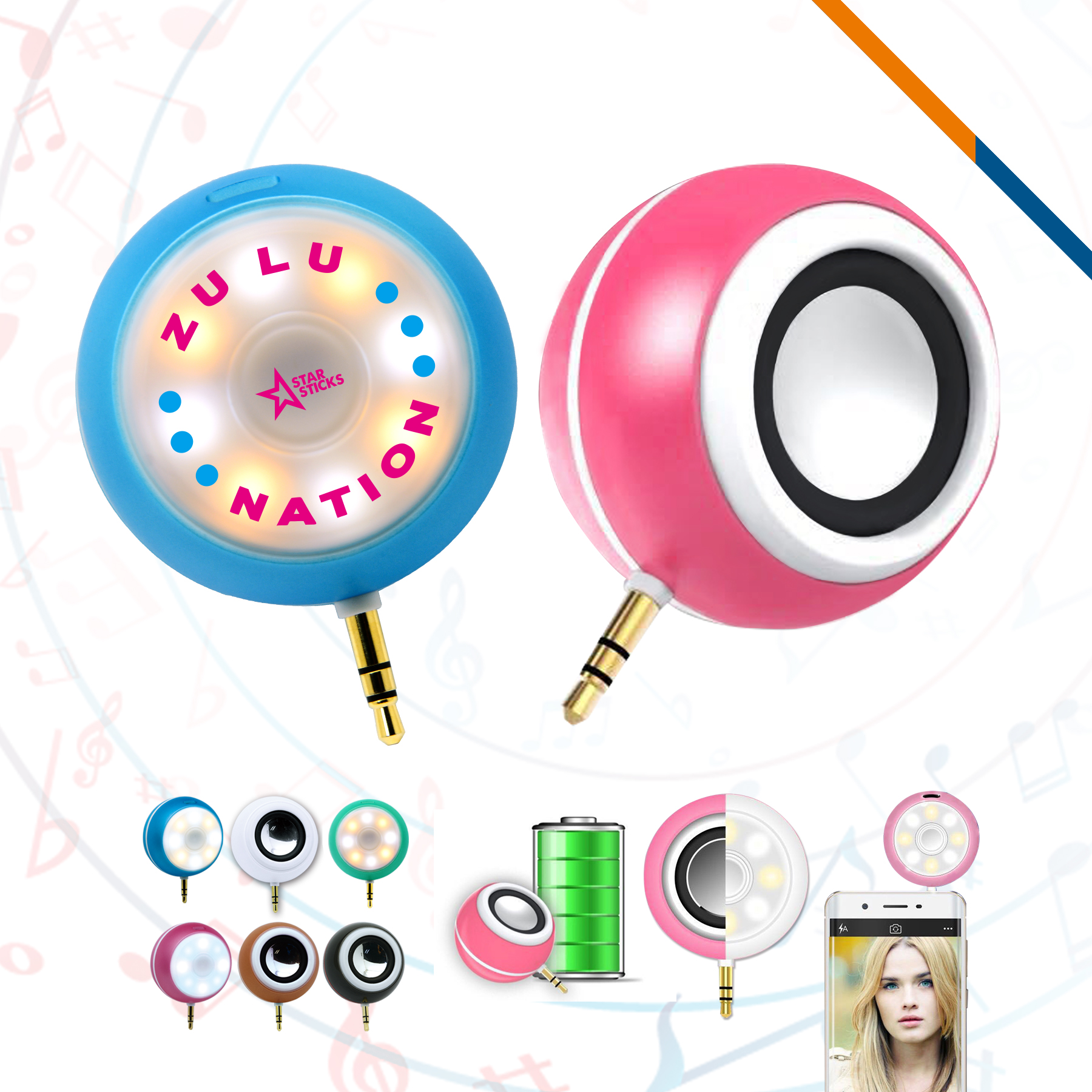 Selfie Flash Light Speaker 2