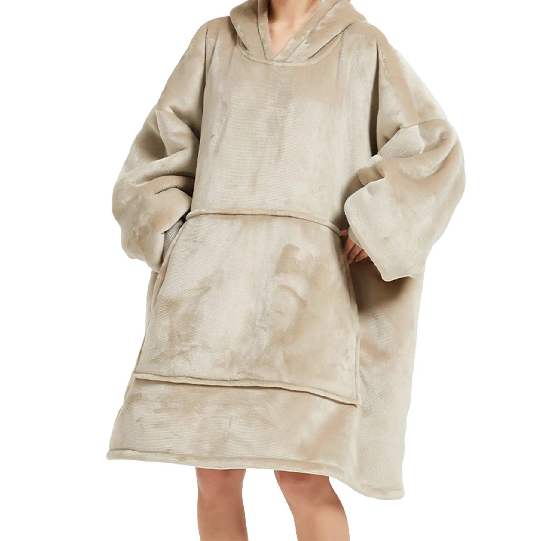 Flannel Hooded Lazy Blanket 7