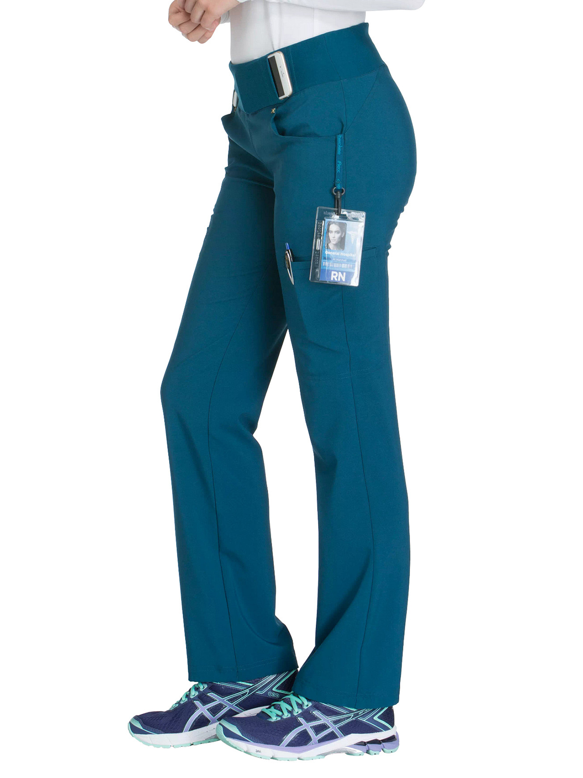 Cherokee - iFlex - Mid Rise Straight Leg Comfort Knit Waistband Pull-on Pant 3