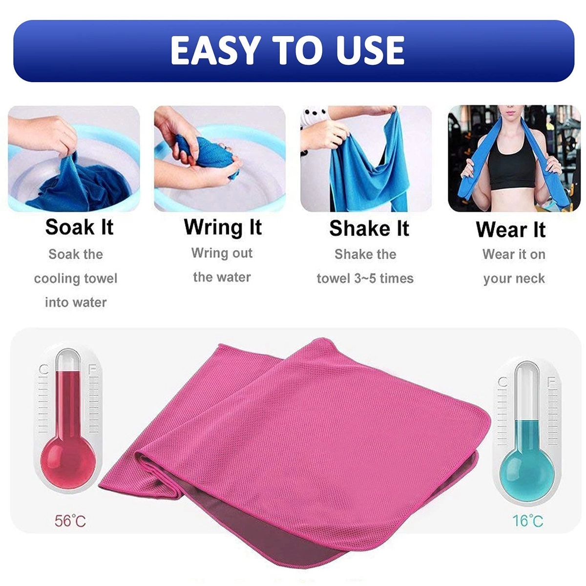 Cooling Cold For Neck Microfiber Ice Towel 5