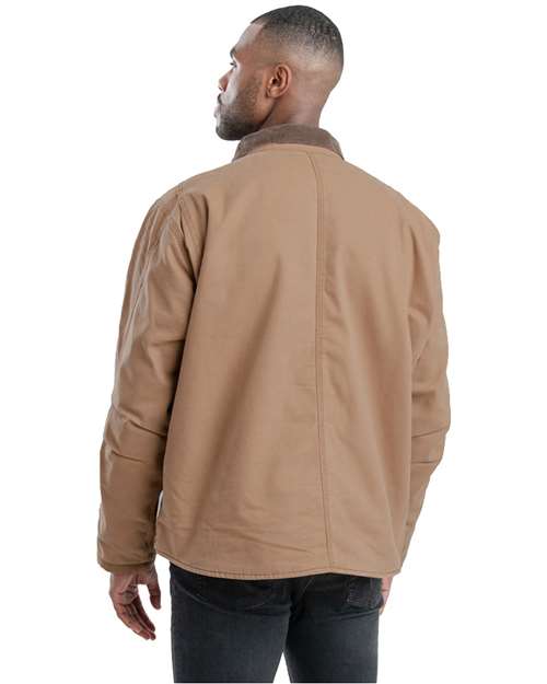 Men's Tall Vintage Washed Sherpa-Lined Work Jacket - J58T 6