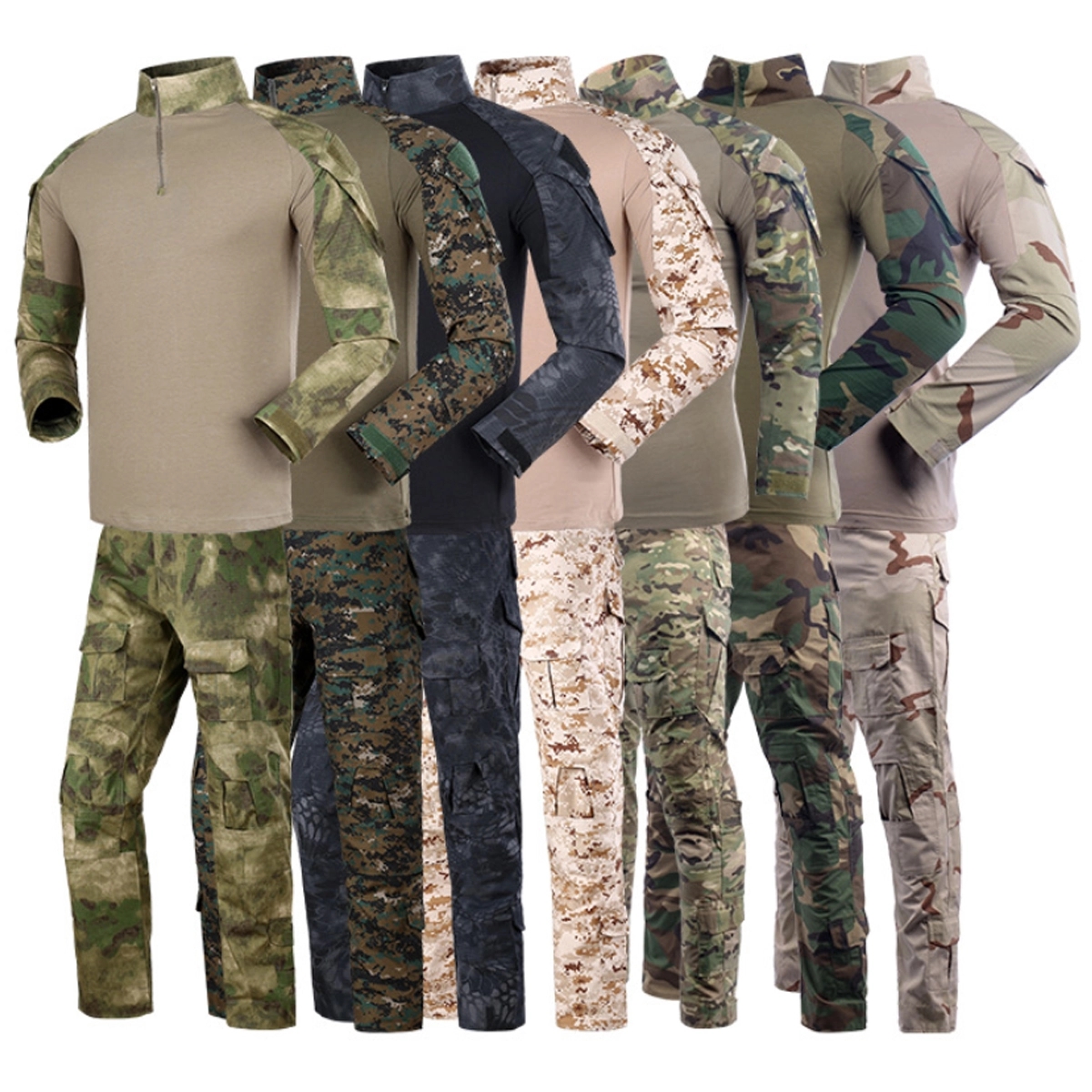 Tactical Combat Shirt And Pants Set Military Uniform 4