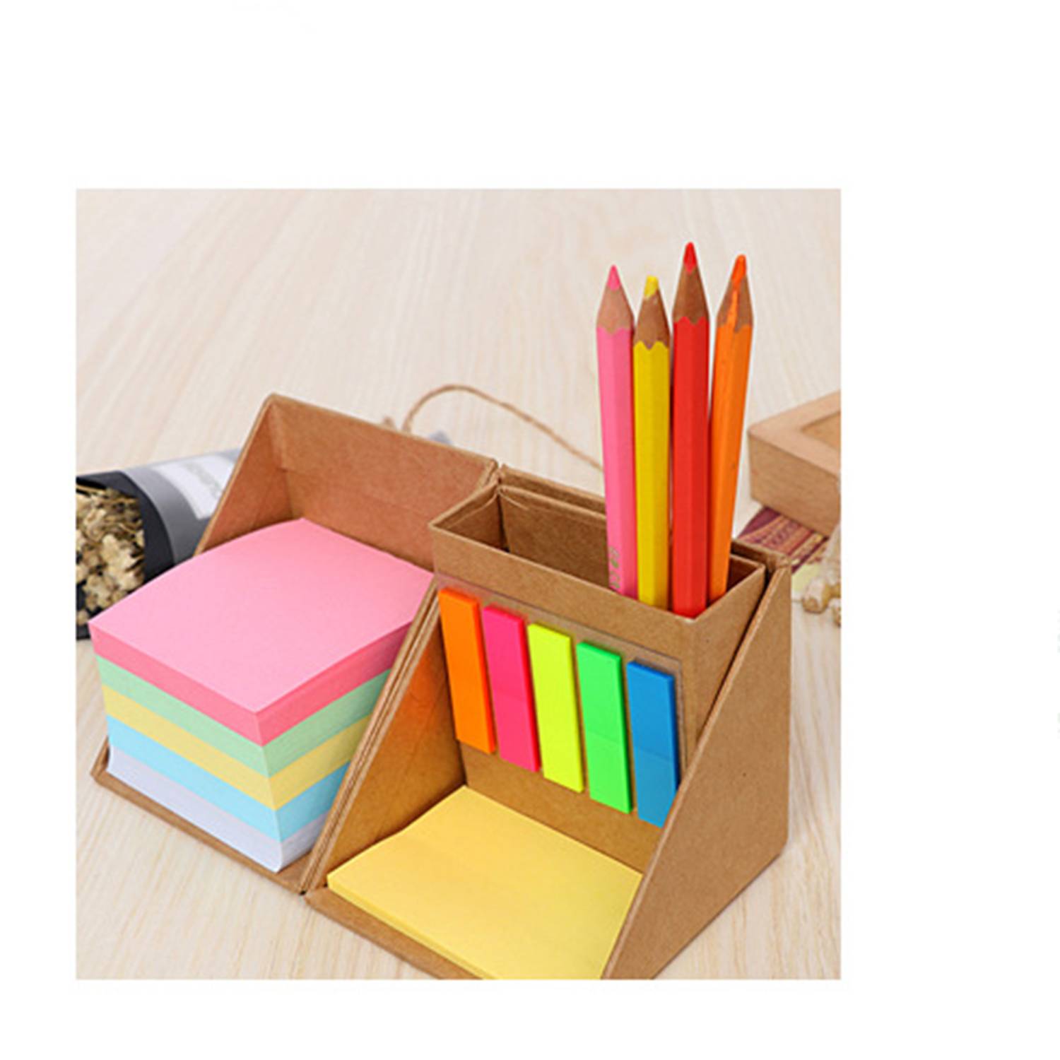 Desk Square Sticky Memo Note Cube Organizer, custom desk accessory with logo imprint 2