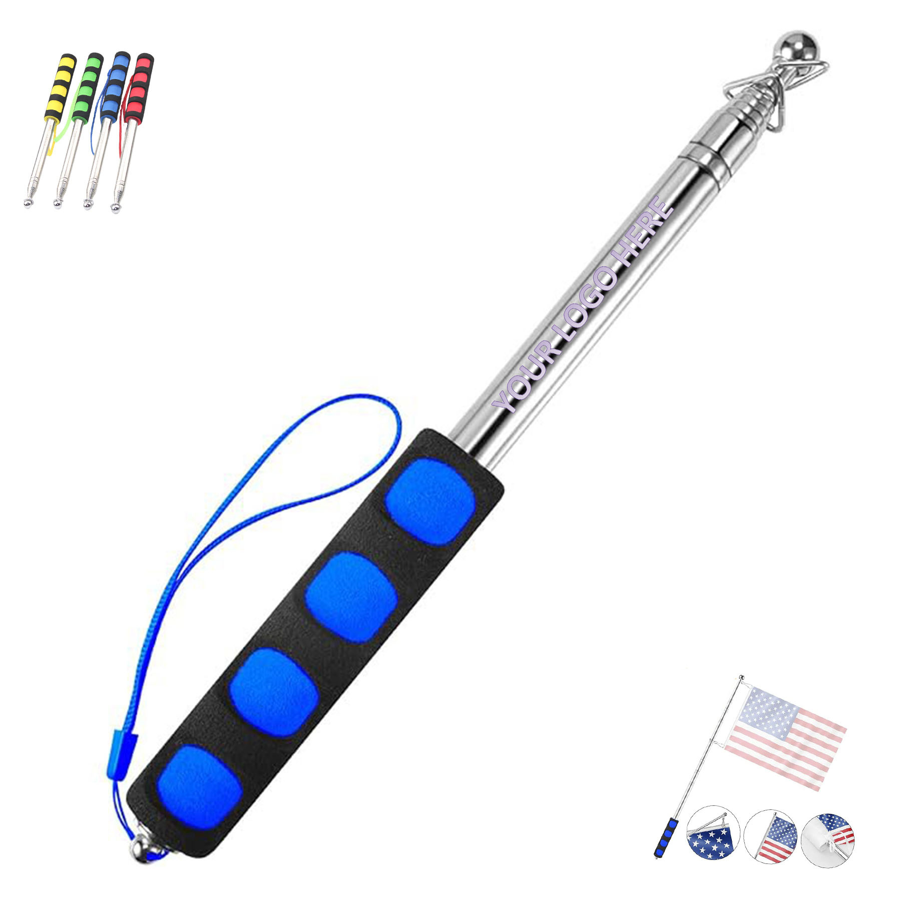 Telescopic Handheld Flagpole 1