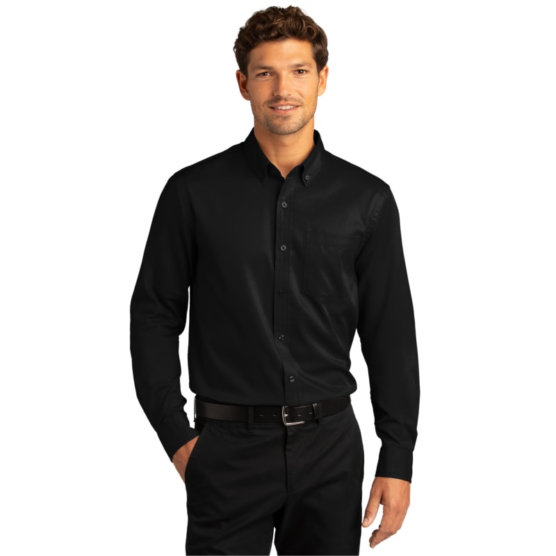 Port Authority Long Sleeve SuperPro React Twill Shirt. 100