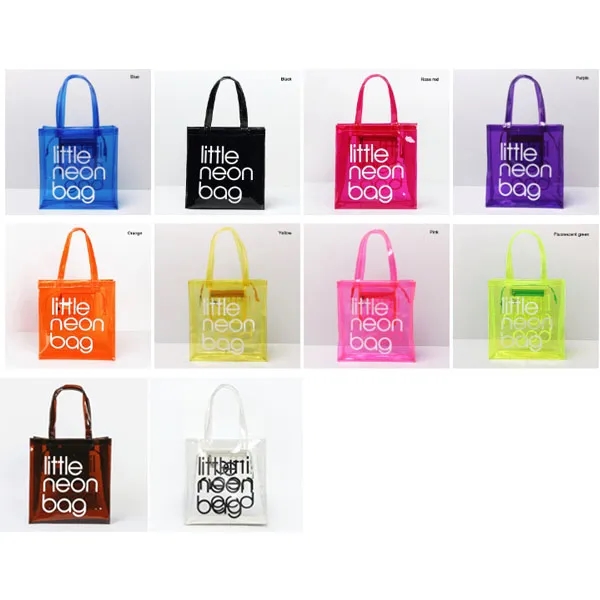 Colorful Transparent PVC Neon Tote Bag 12