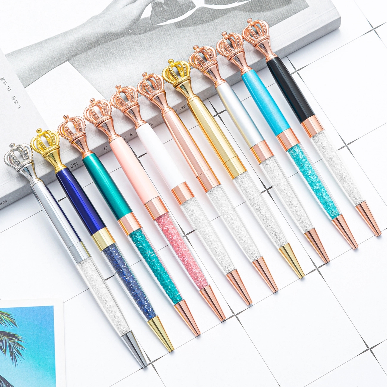 Crystal Crown Ballpoint Pens 3