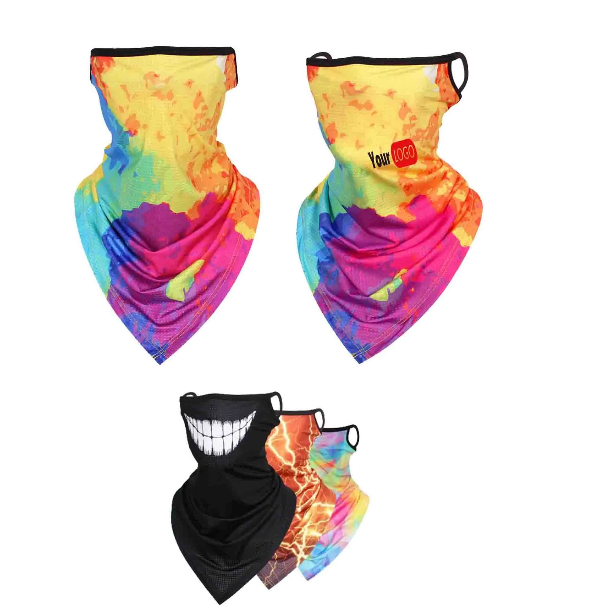 Rainbow Neck Gaiter Bandana Face Mask 8