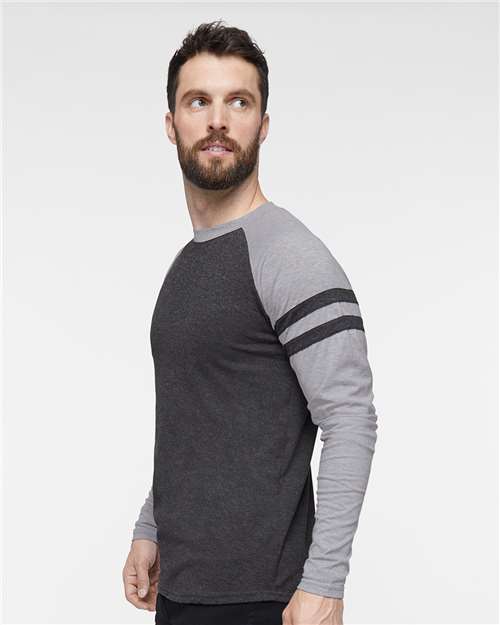 Unisex Fine Jersey Mash Up Long Sleeve Tee - 6934 13