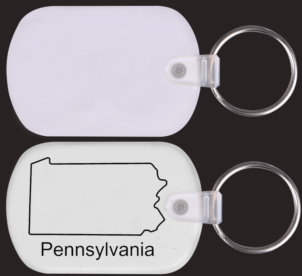 Pennsylvania Map PVC Key Holder 3