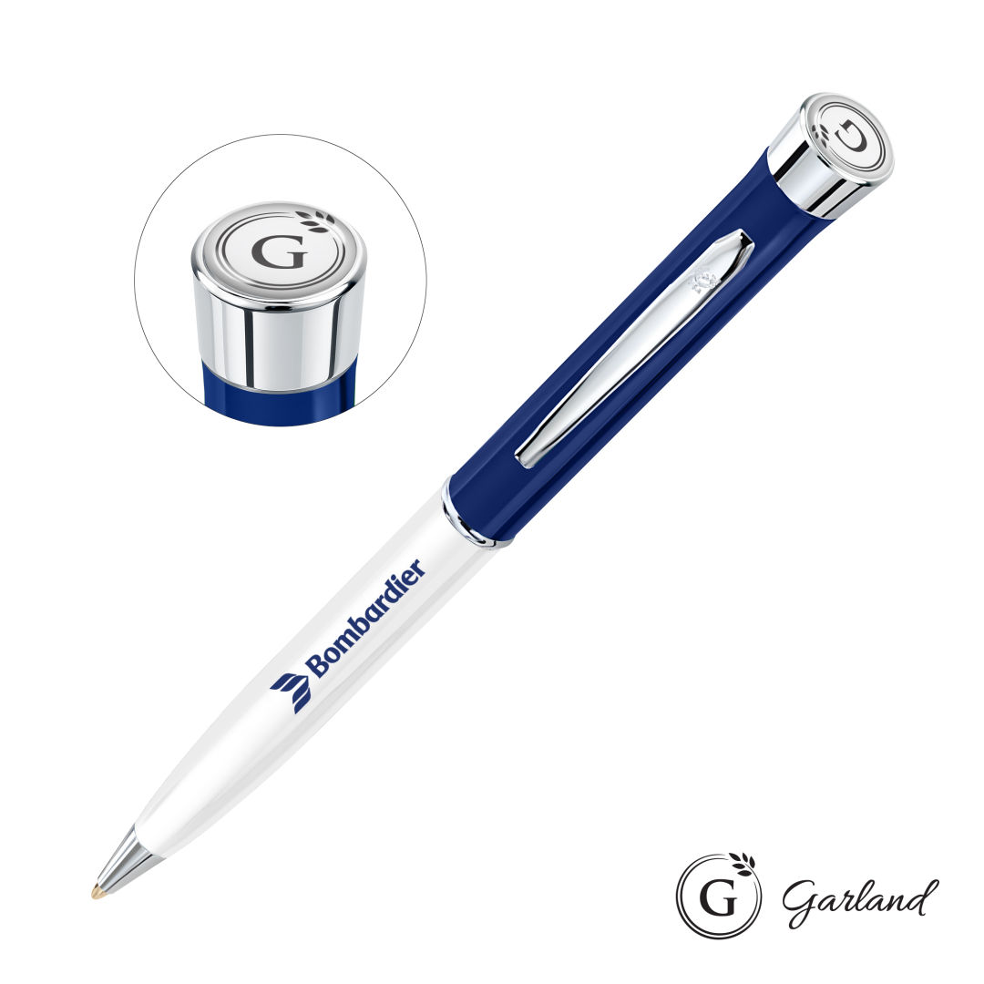 Garland® Patriot Ballpoint Twist Pen - Chrome Accent 4