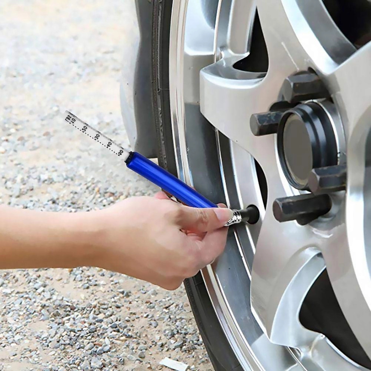 Mini Promotional Tire Pressure Gauge Keychain 1