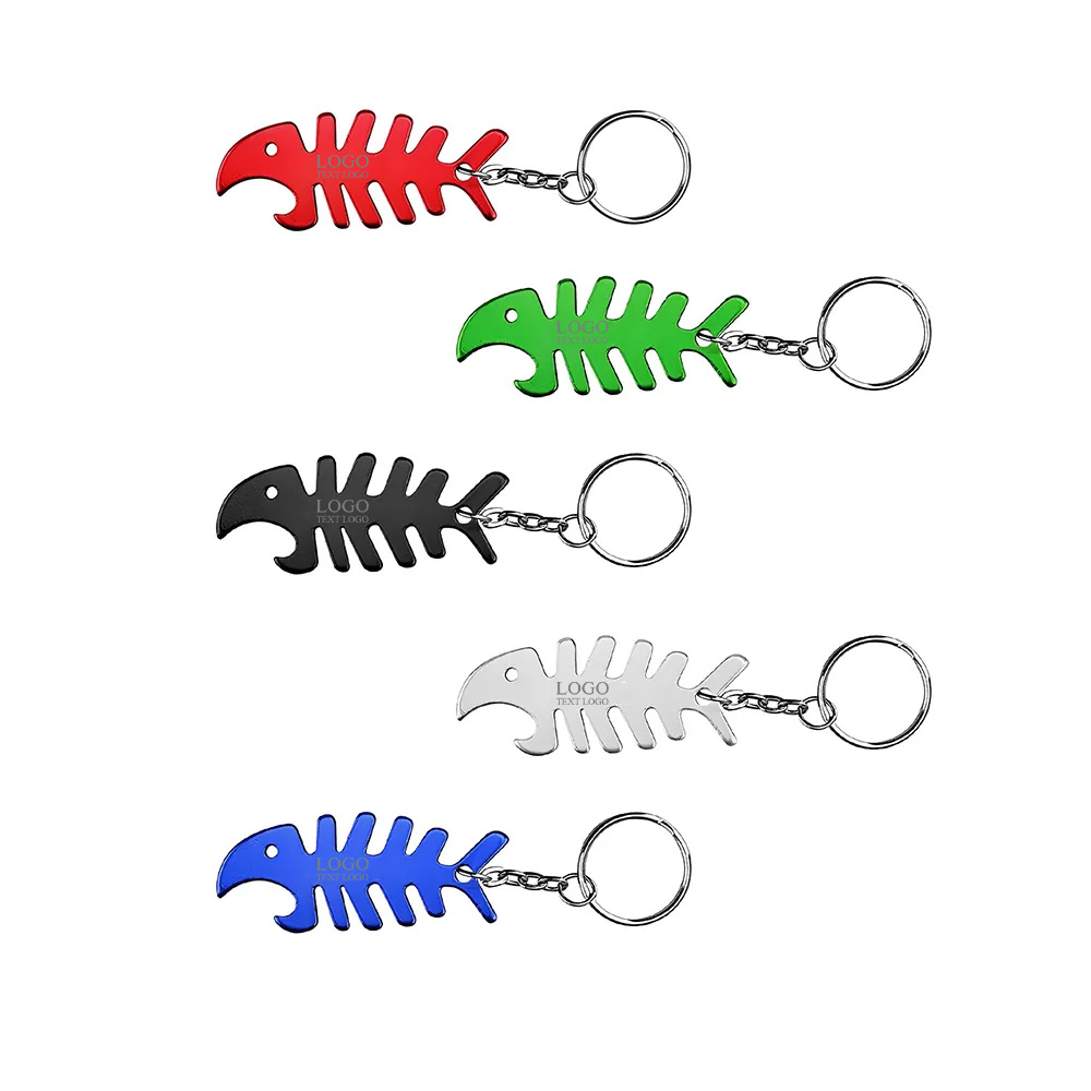 Fish Bone Shaped Bottle Opener Keychain 6