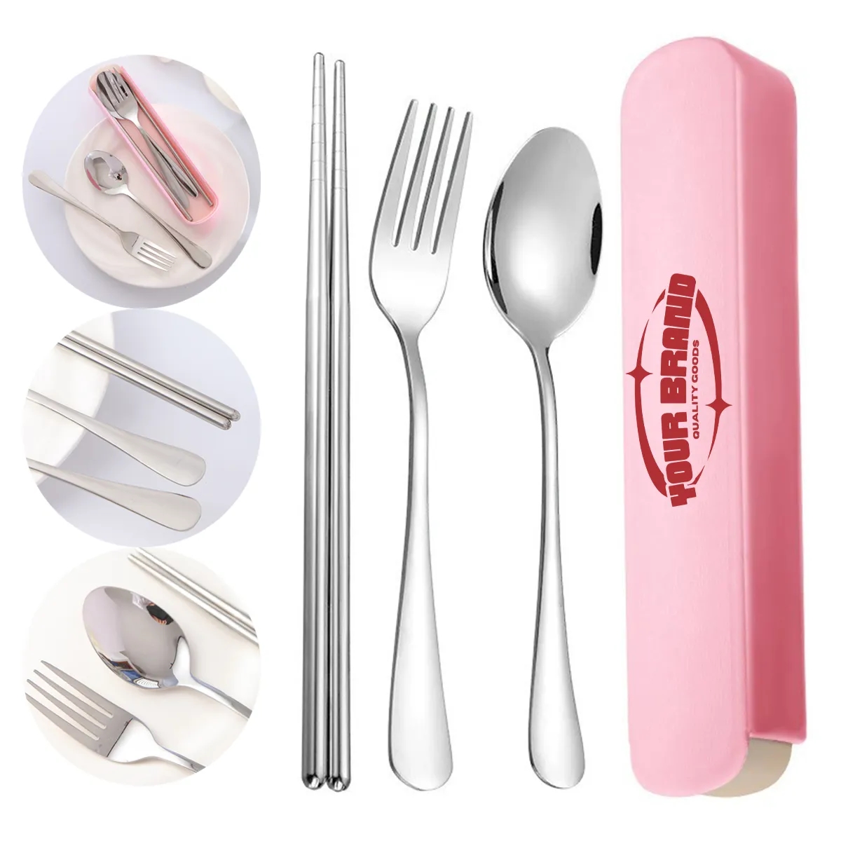Durable Stainless Steel Chopsticks Spoon Fork Cutlery Box 1