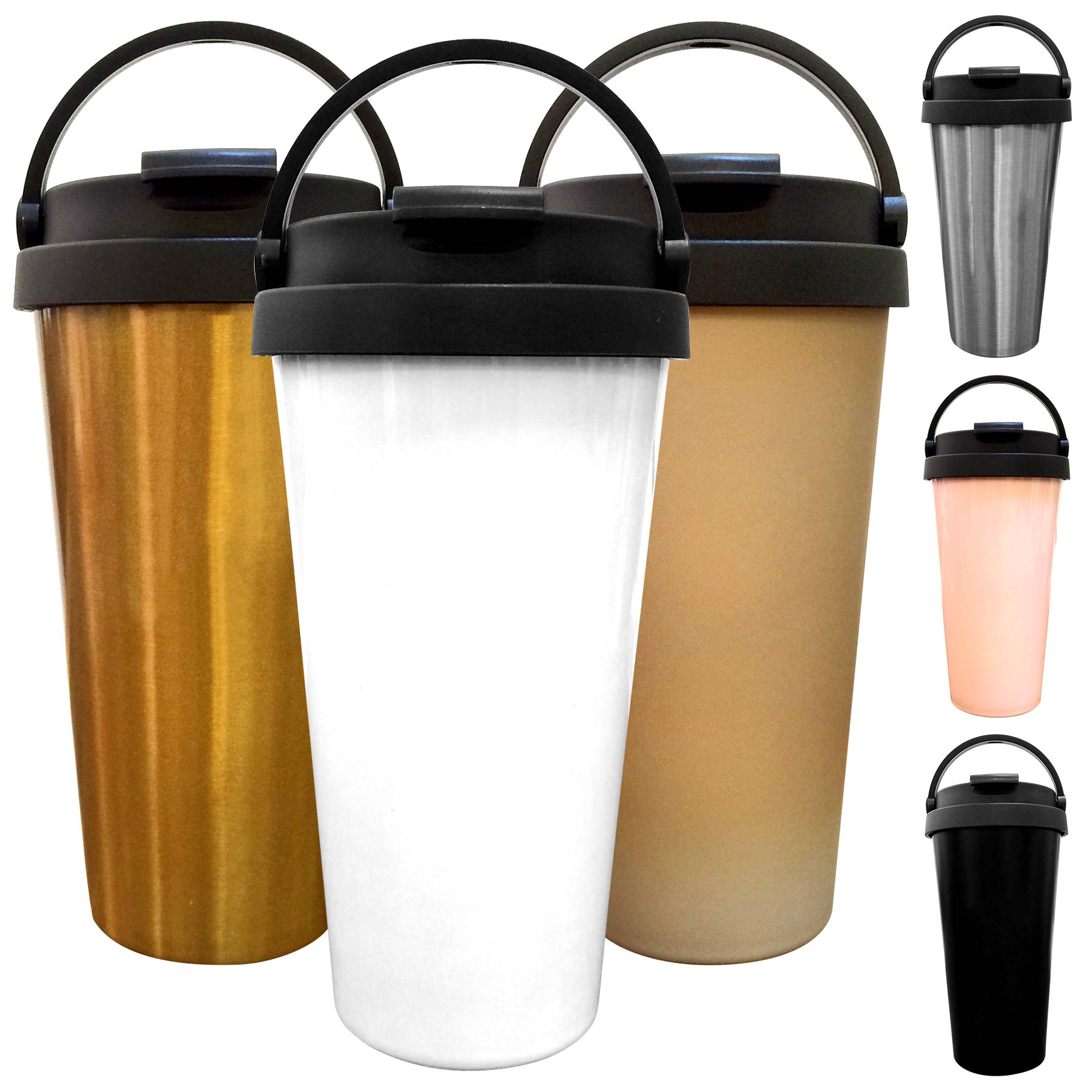 17OZ Stainless Steel Double Wall Vacuum Insulated Travel Coffee Mug with Handle 1