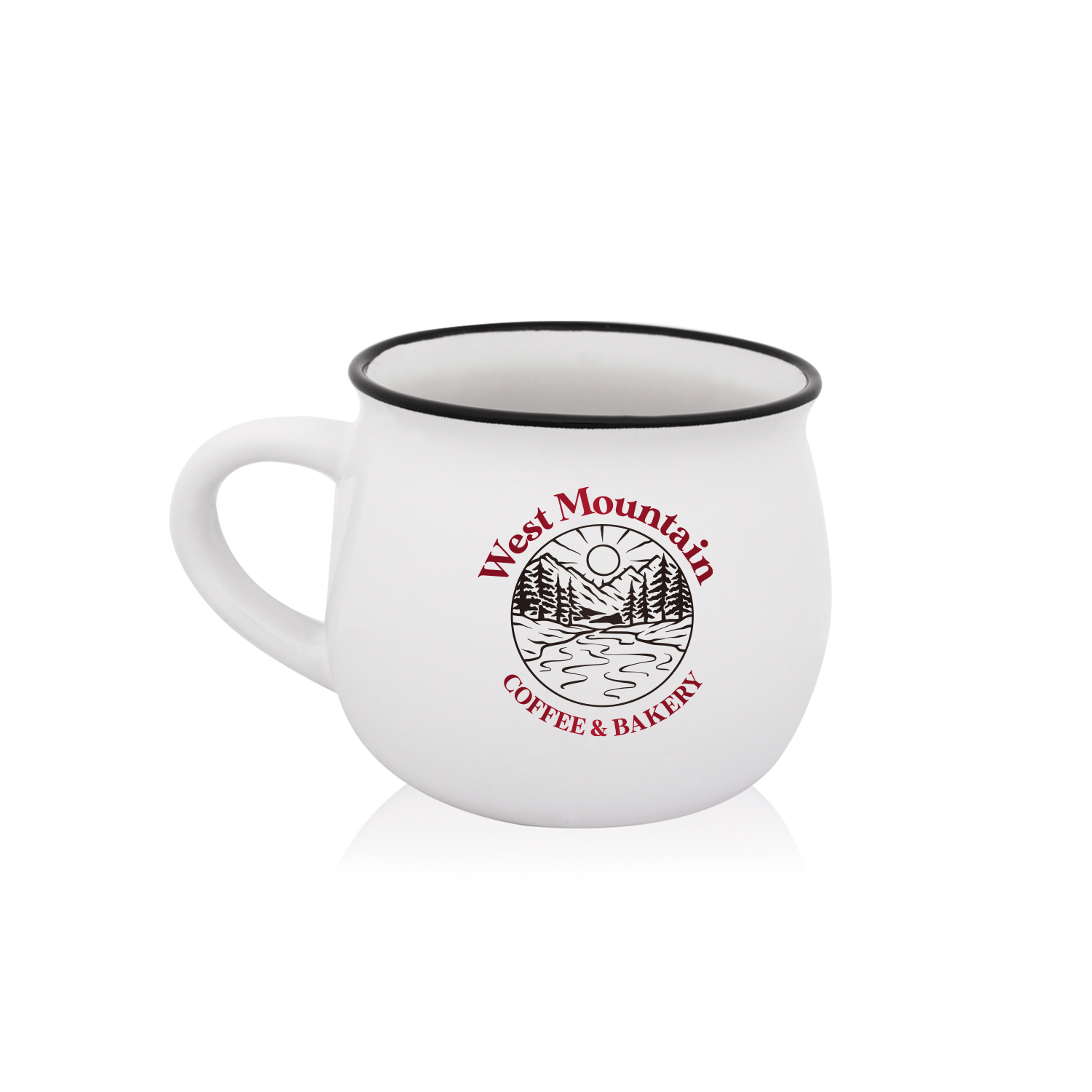 12 oz. Two-Tone Potbelly Ceramic Mug (2 Color Imprint) 5