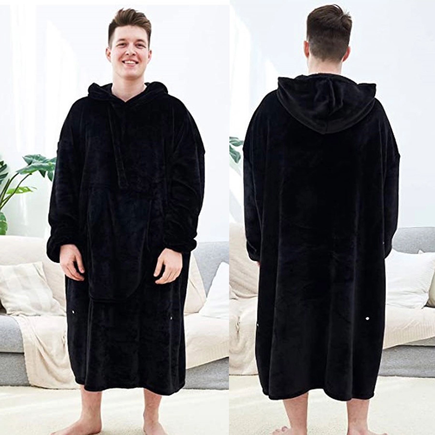 Sherpa Fleece Hoodie Wearable Blanket, custom hoodie or sweatshirt with logo imprint 2