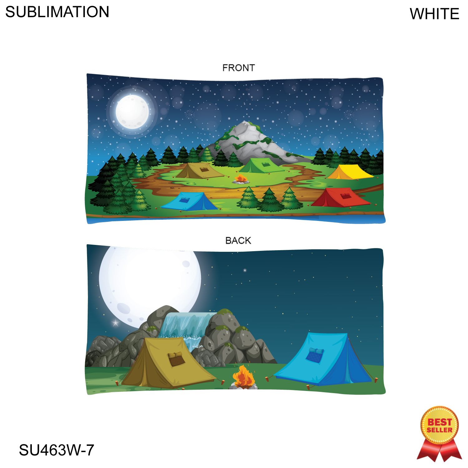 Camping Towel in Absorbent and Compact Microfiber Dri-Lite Terry, 22x44, Sublimated 2 sides 9