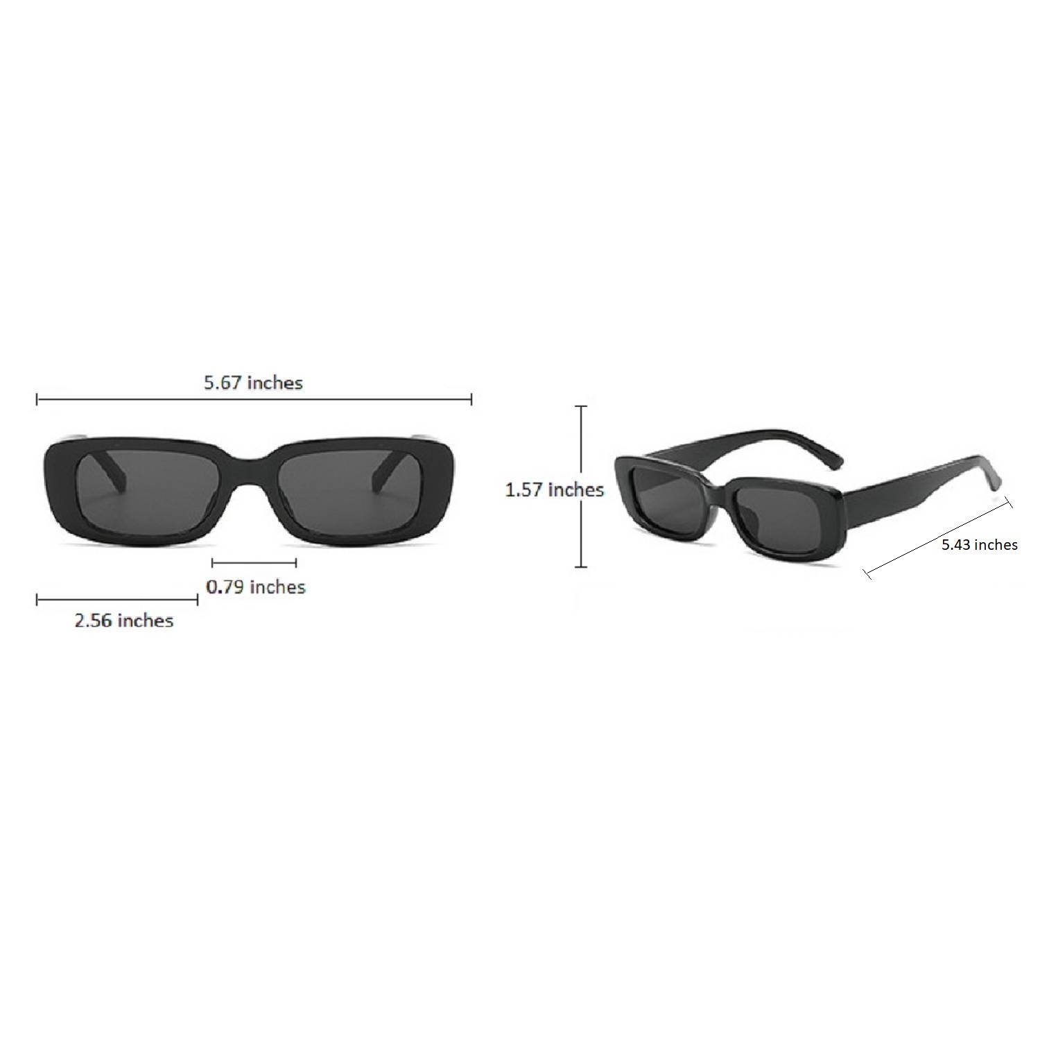 Unisex Rectangle Polycarbonate Sunglasses 10
