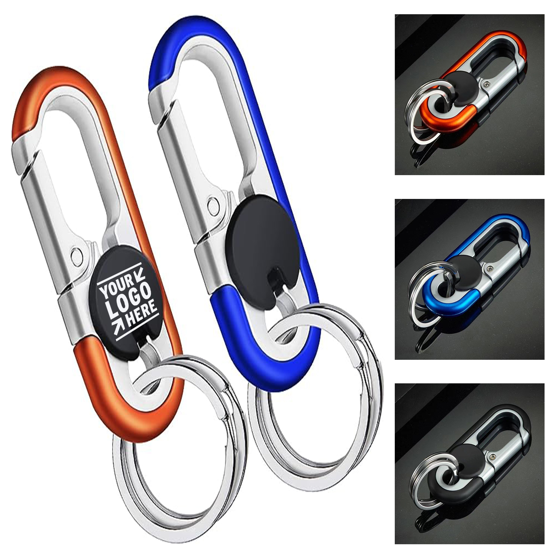 Men Women Personalized Car Heavy Duty Metal Anti-Loss Key Chain Clip Ring Llavero Hombre