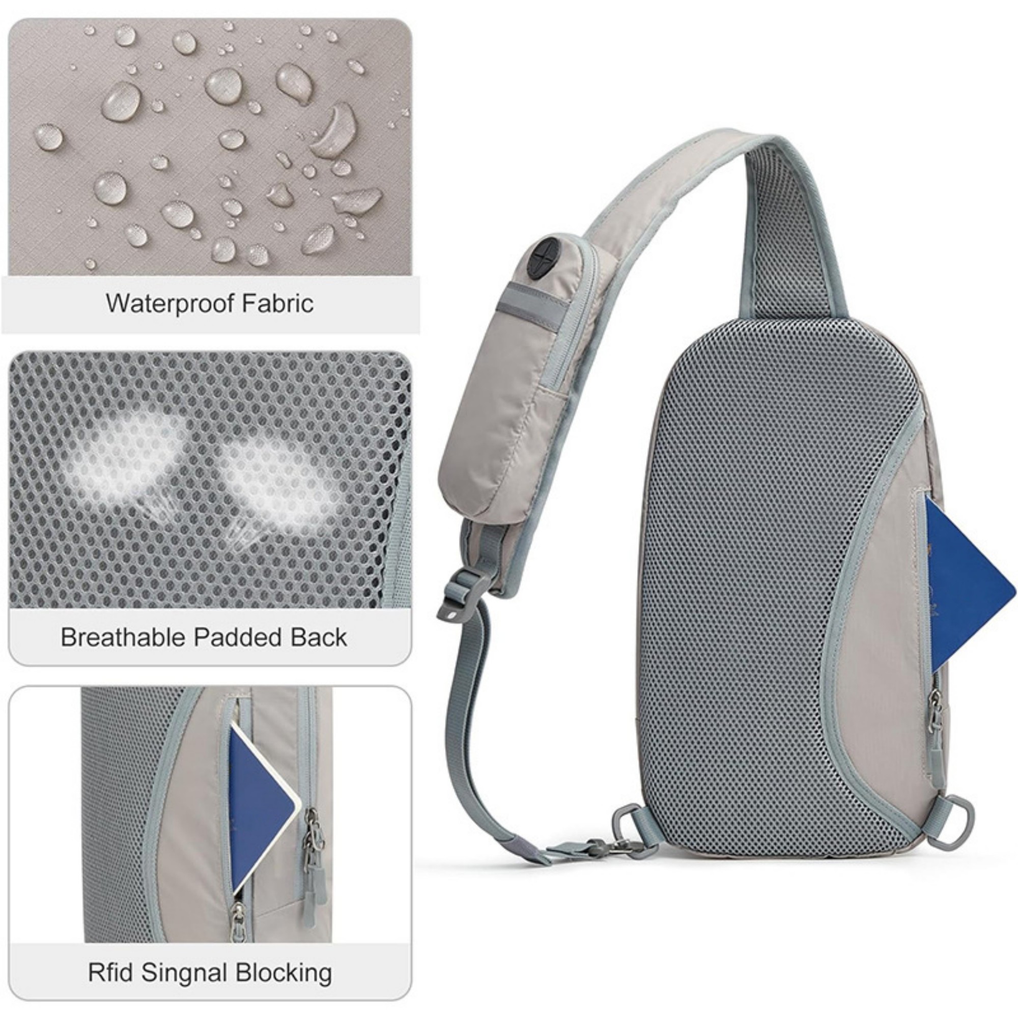 RFID Blocking Lightweight Crossbody Backpack 2