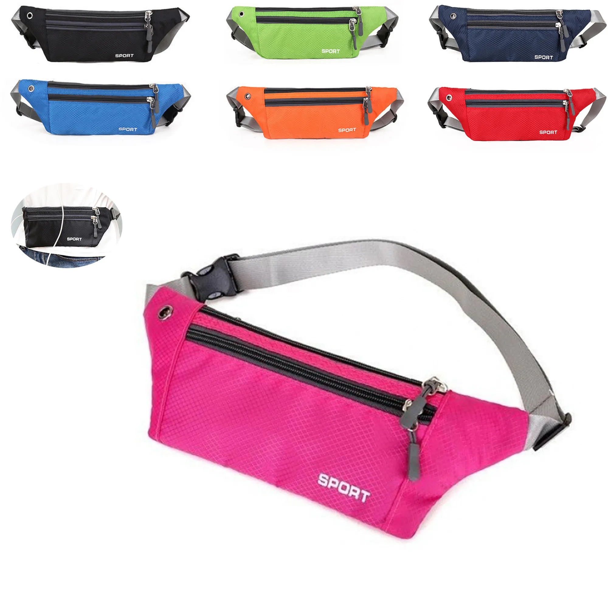 Pocket Fanny Pack With Adjustable Waist Belt 3