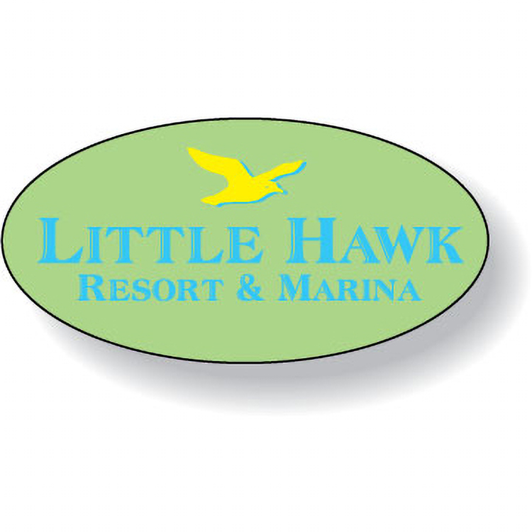 Fluorescent Green Flexo-Printed Stock Oval Roll Label (.875"x1.75")