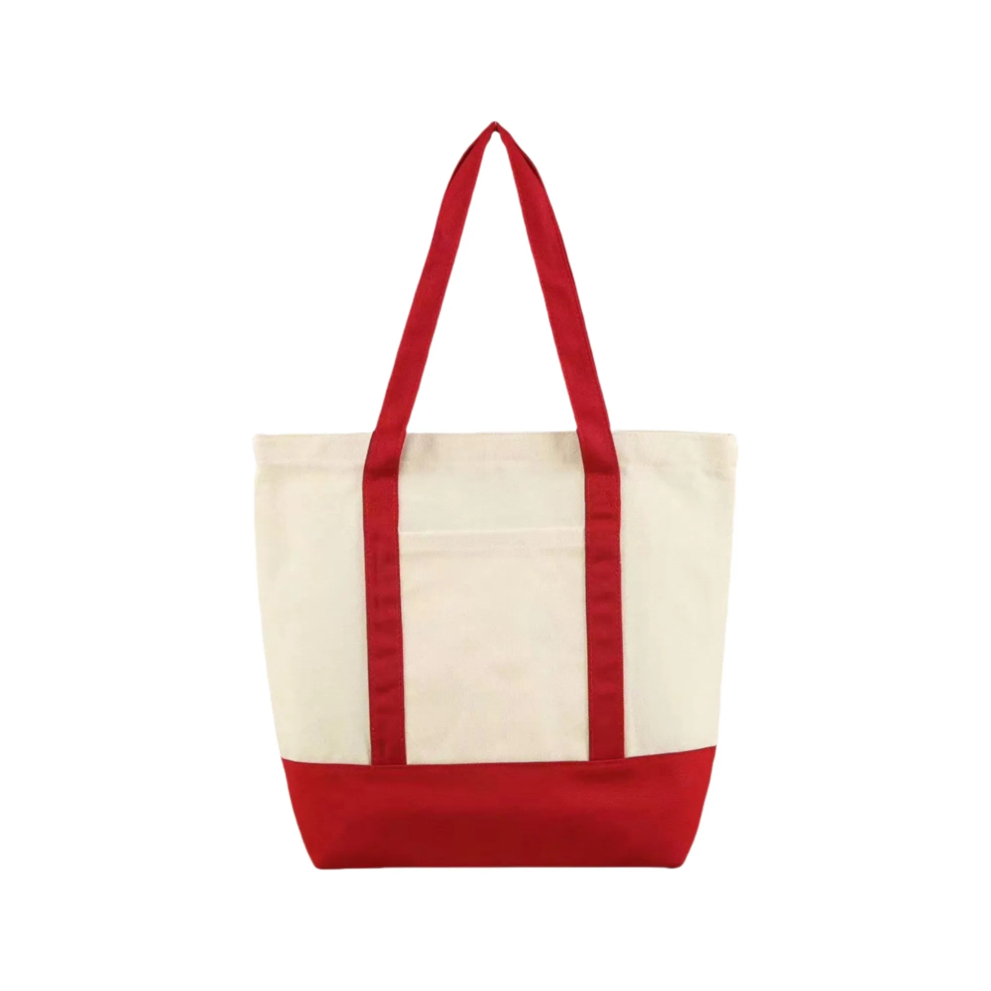 Canvas Tote Bag With An External Pocket, custom tote bag with logo imprint 8