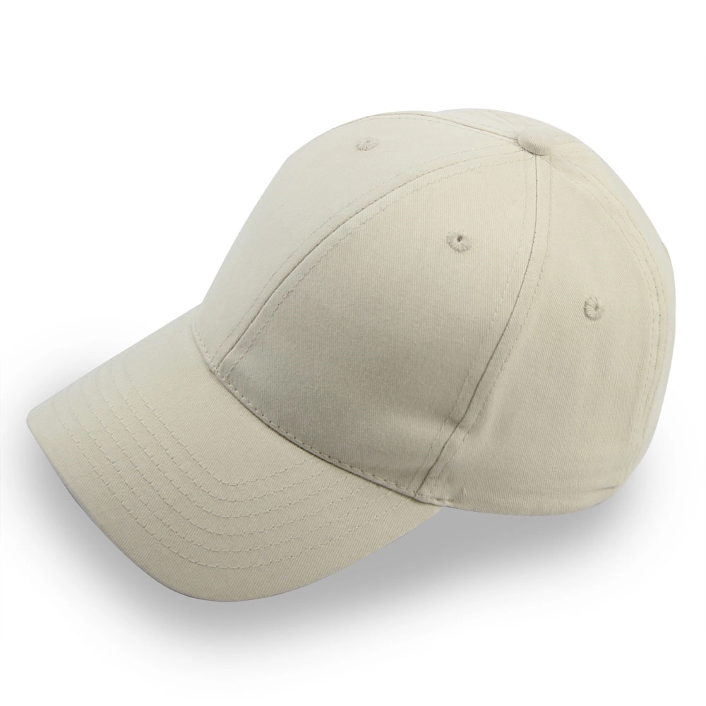 6 Panel Structured Classic Baseball Cap Cotton Twill