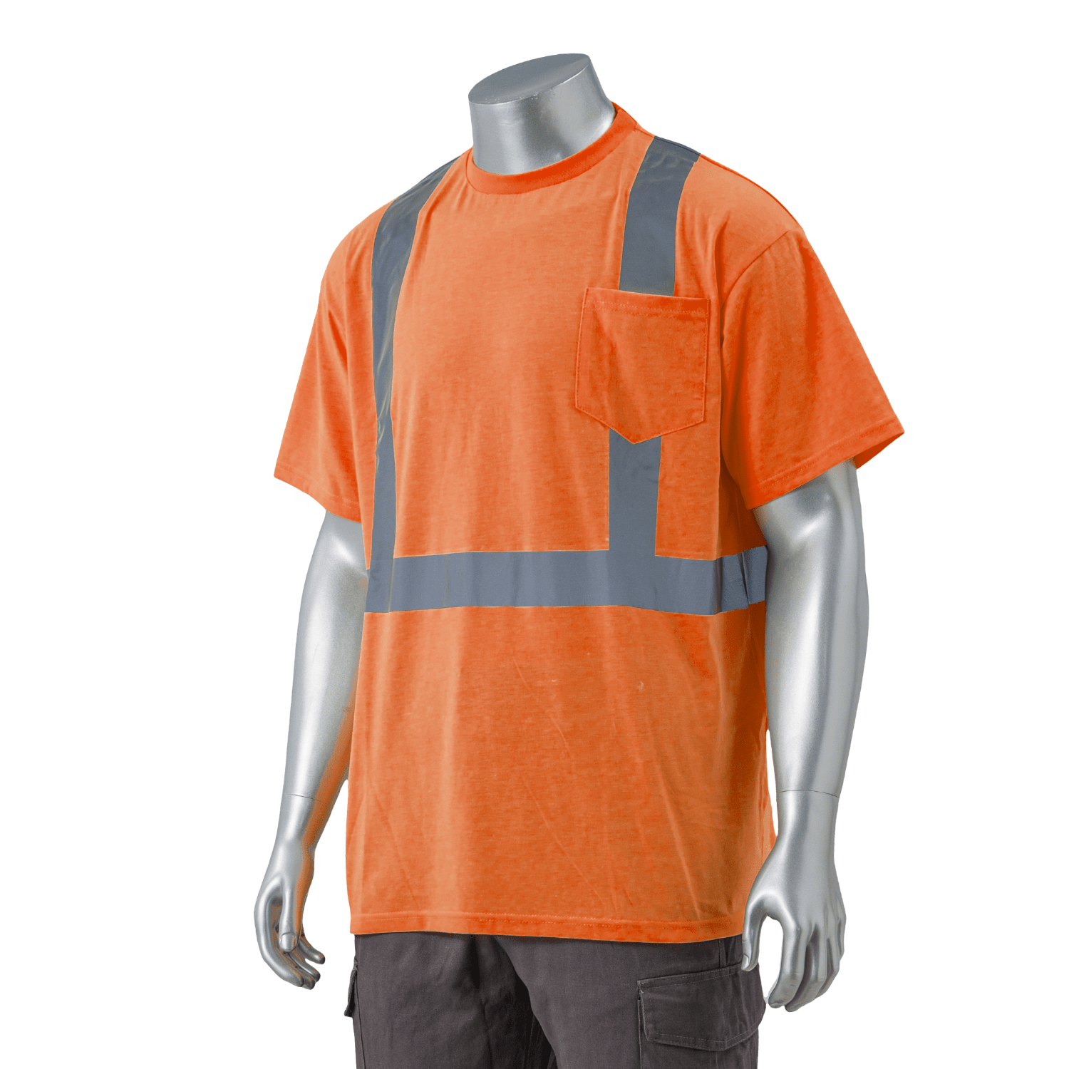 Class 2 Poly-Cotton Reflective Tape Safety T-Shirt with Pocket 2