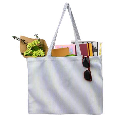 Striped Pacific Recycled Cotton Shopper Tote 82