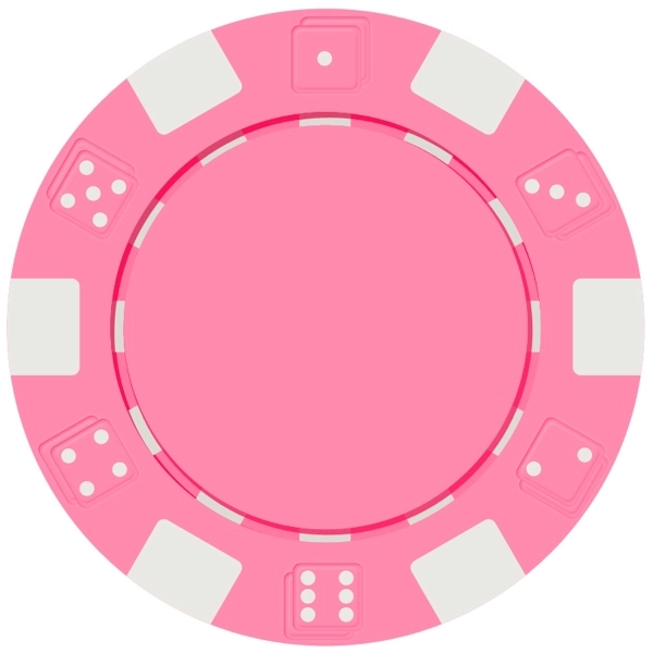 Dice Style Poker Chip with 1 Side Imprint (10 Colors) 4