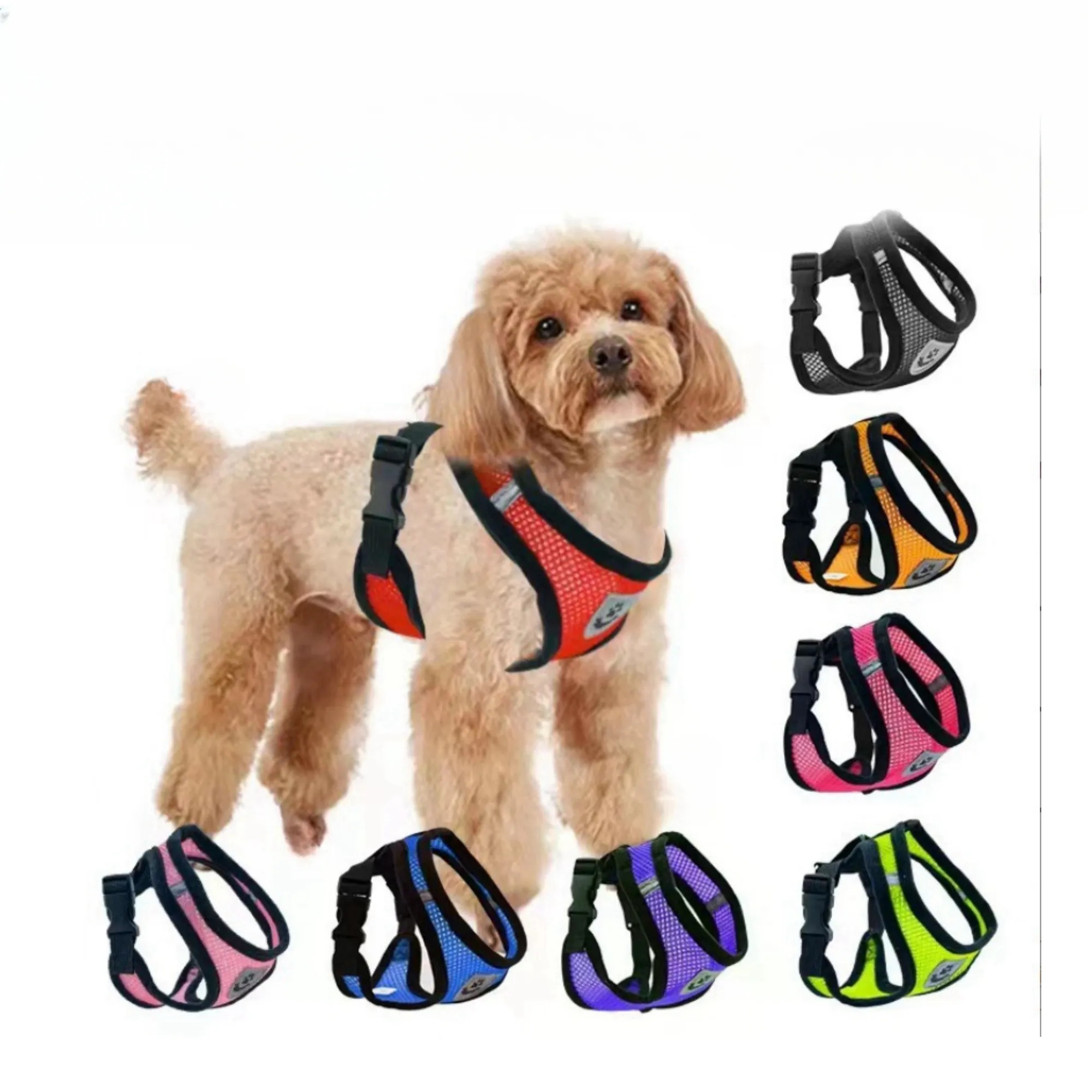 Breathable Mesh Pet Harness Set 3
