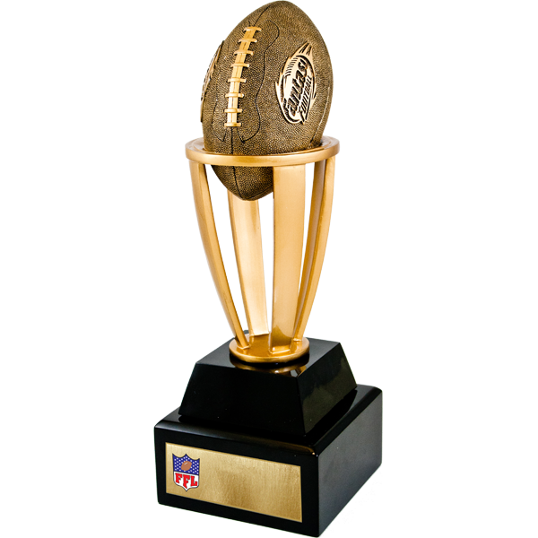 Gold Tone Fantasy Football Tower With Black Base