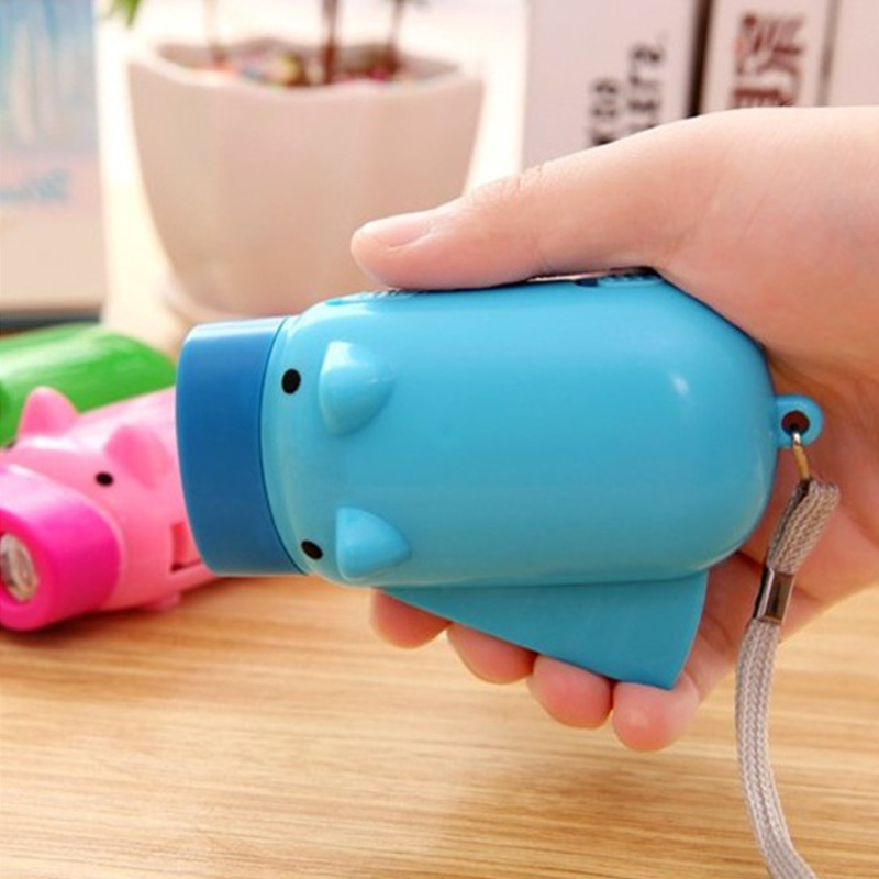 Pig Shape Hand Press Electric Flashlight 5