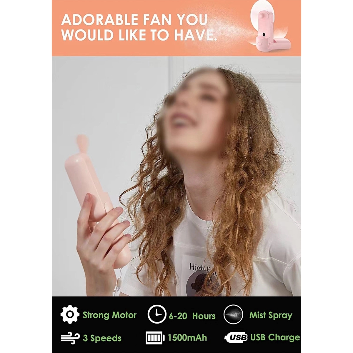 3 In 1Handheld Misting Fan 6