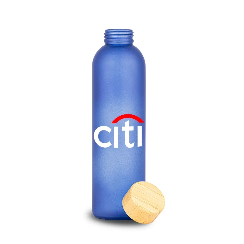 Beverly Glass Water Bottle 24 oz, custom glassware with logo imprint 2