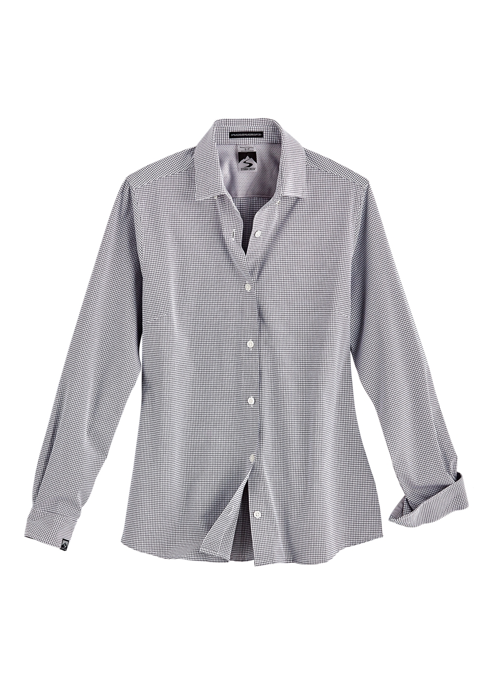 Storm Creek Women's Influencer 4-Way Stretch Windowpane Woven Shirt 7