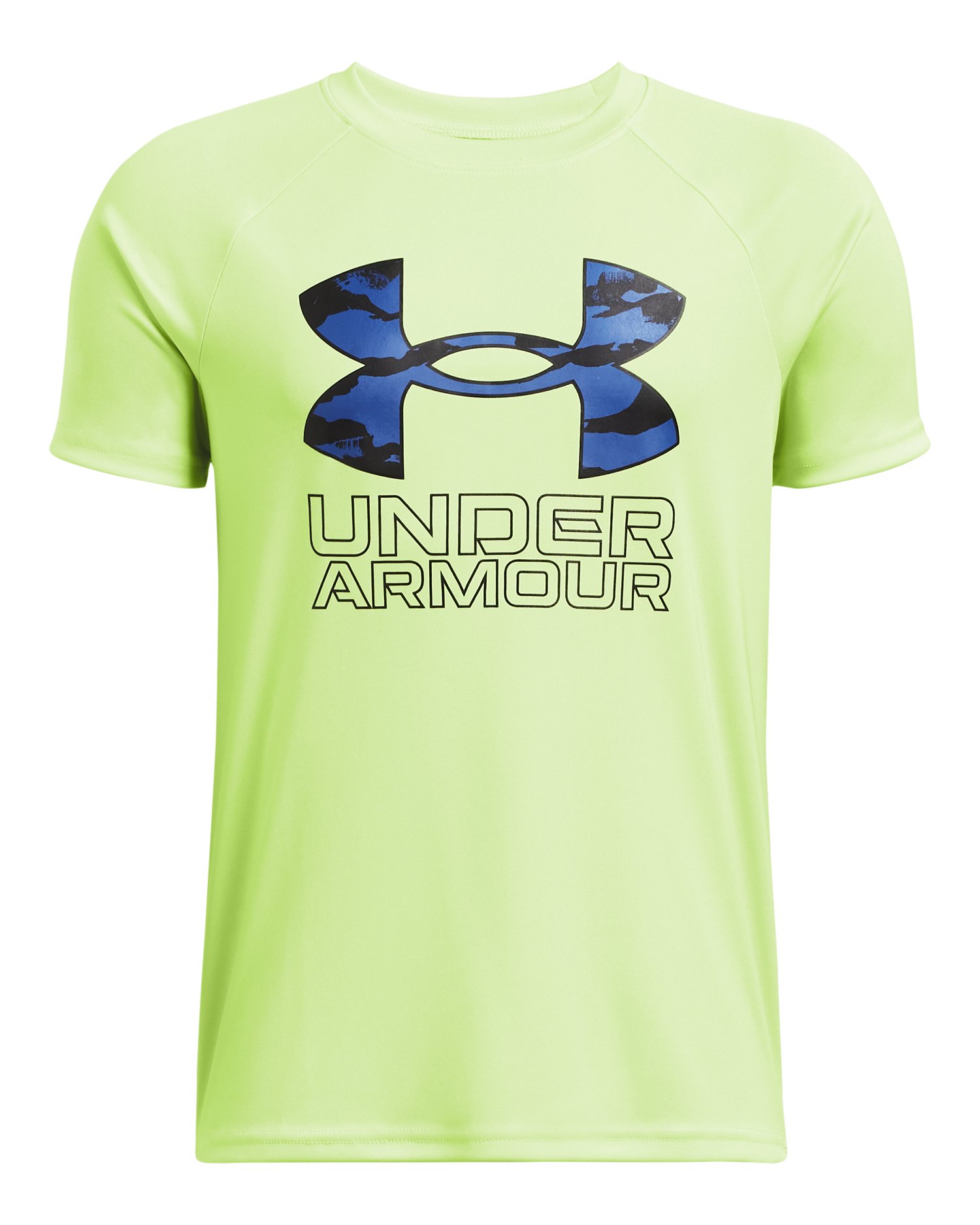 UA Tech Hybrid Print Boys' Short Sleeve 15