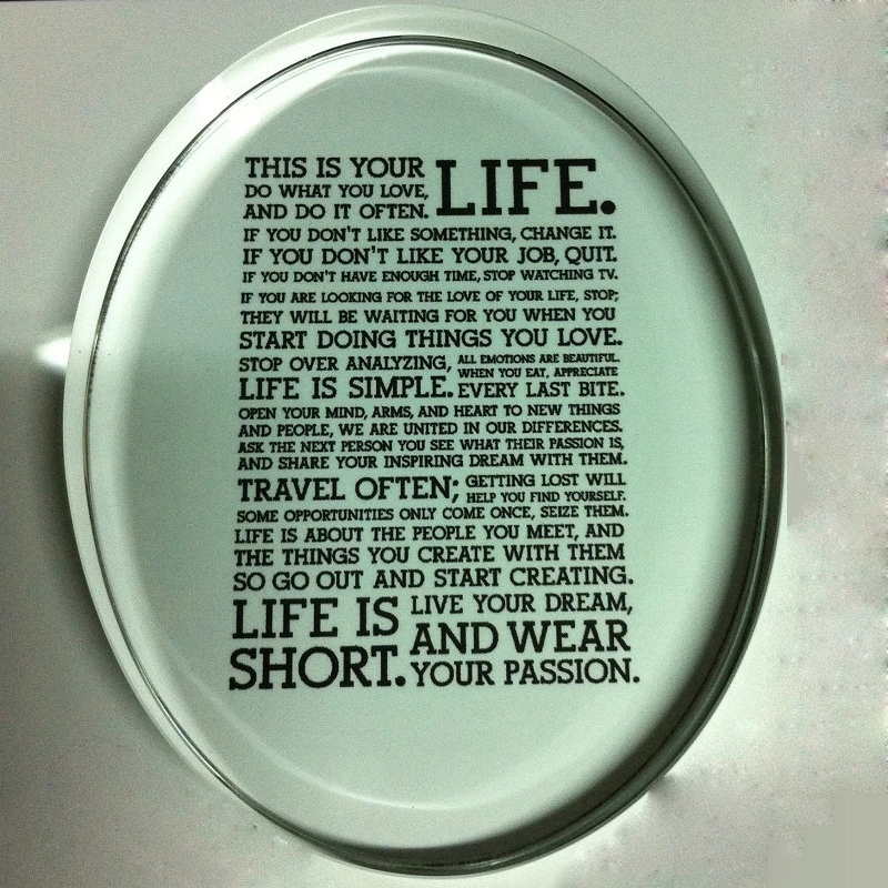 Oval Glass Promotional Paperweights 3