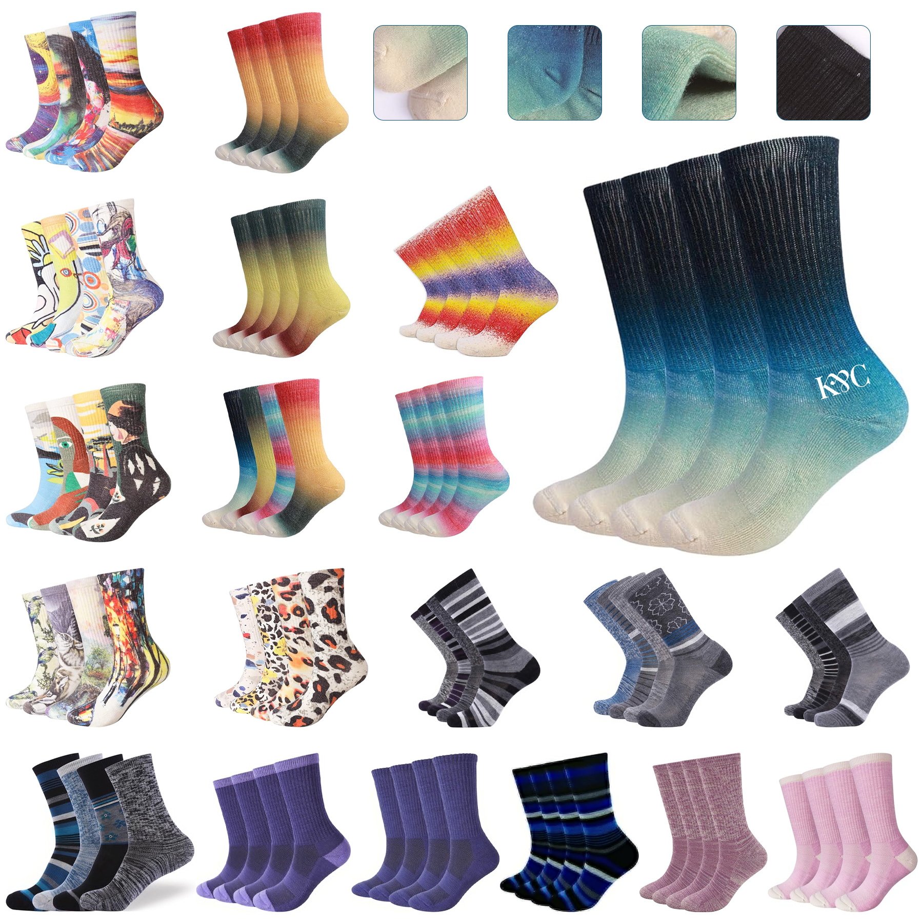 Women's Merino Wool Outdoor Hiking Trail Crew Sock 2