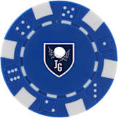 Recycled Poker Chip Ball Marker 60