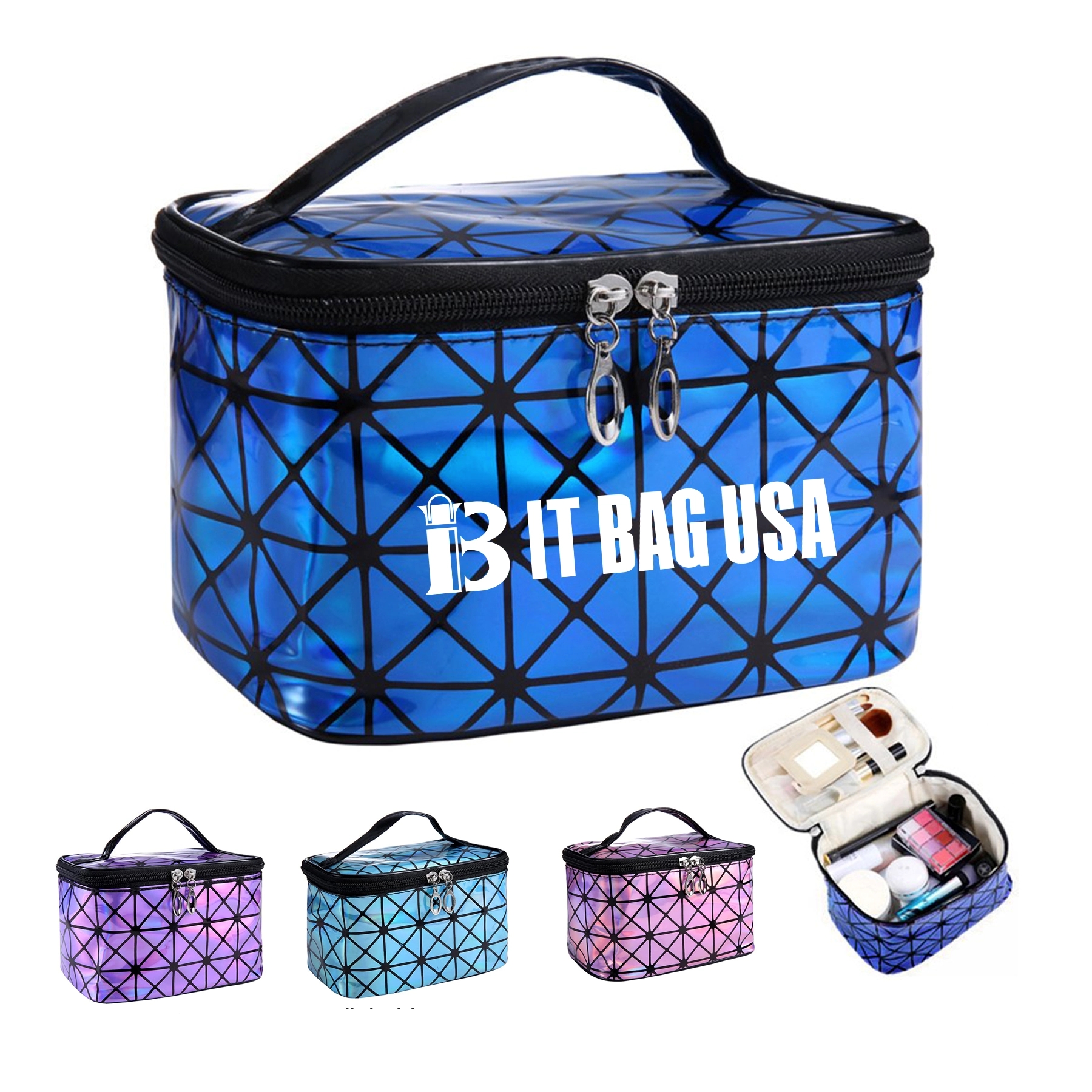 Travel Cosmetic Bag Essentials With Mirror 1