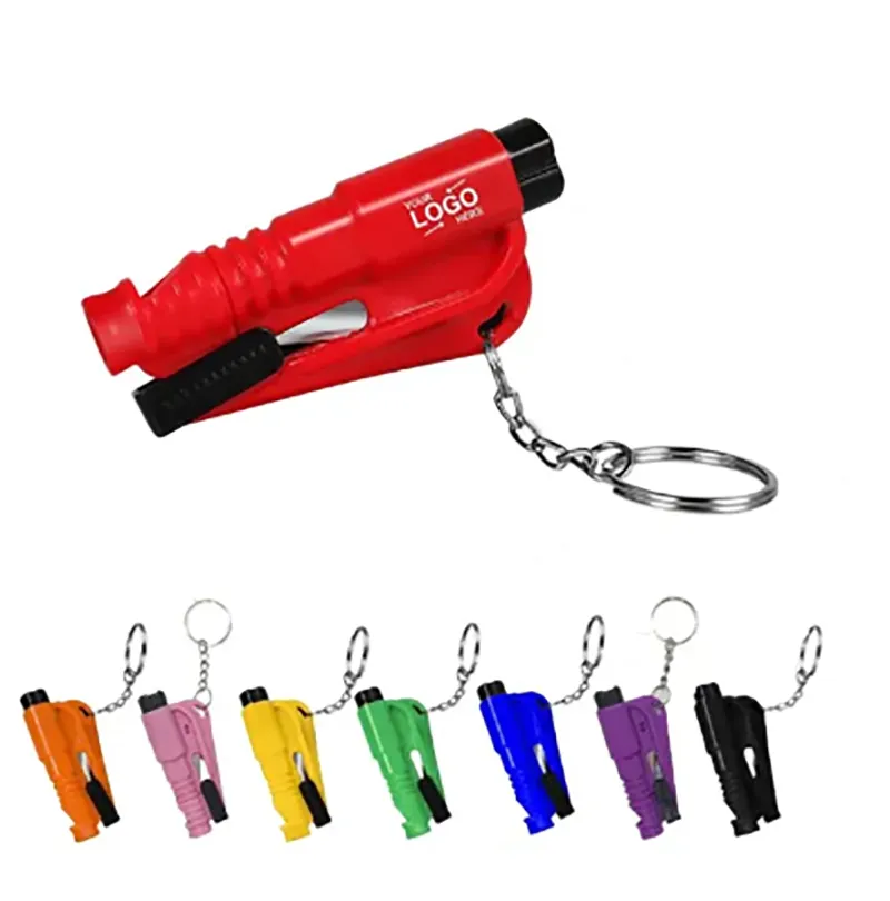 Mini Whistle Car Window Breaker Keyring Cutter 3