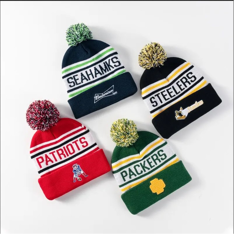 Beanie Hat with pom-poms 1
