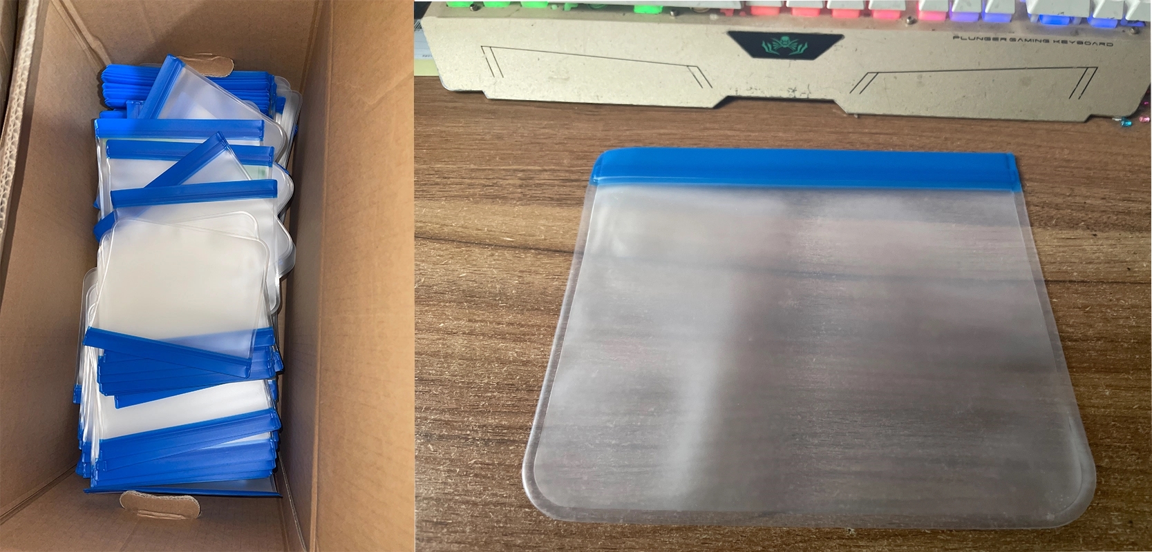 PEVA Reuseable Matte Slip zip Food Storage Bag 4