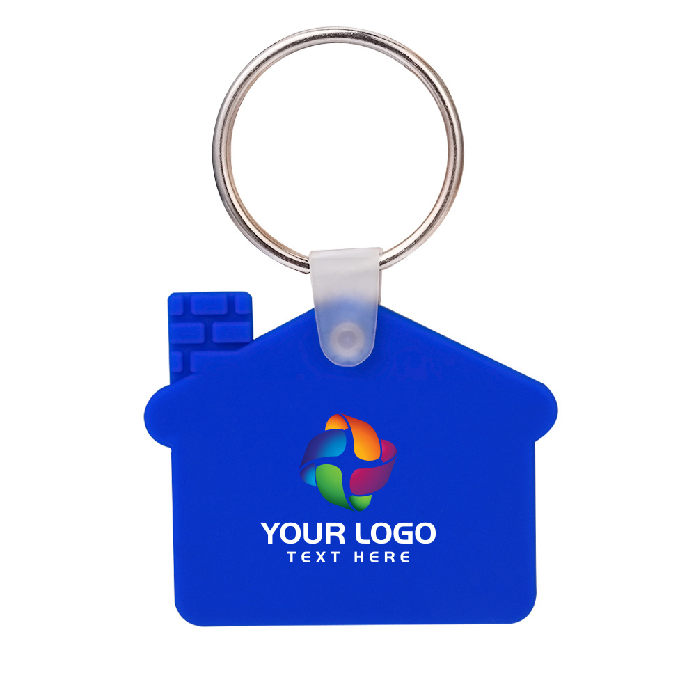 Custom House Shaped Silicone Keychain 26