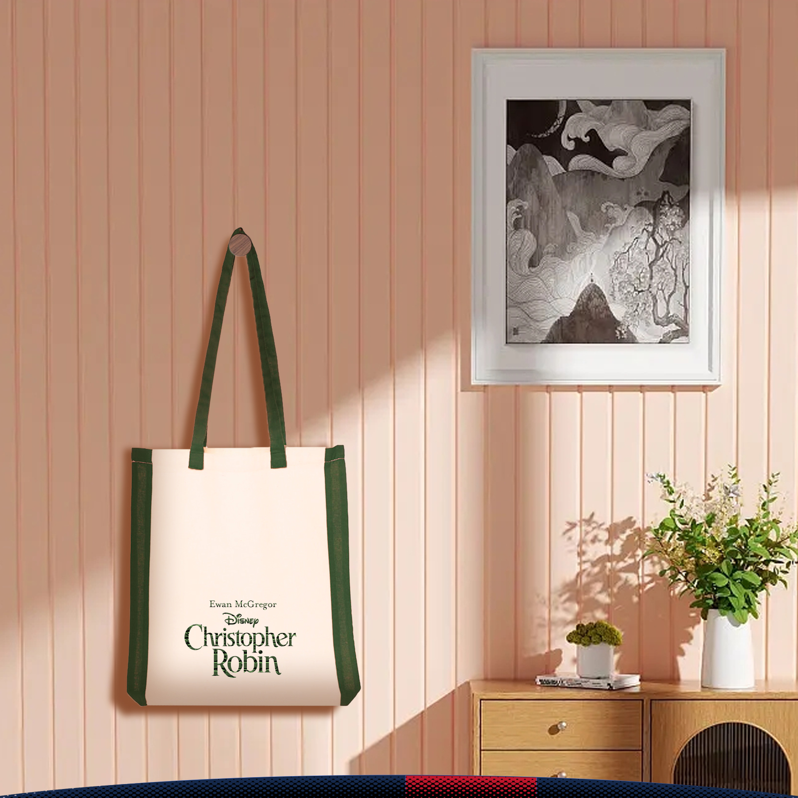Maya Side Stripes Cotton Tote Bags, custom tote bag with logo imprint 3