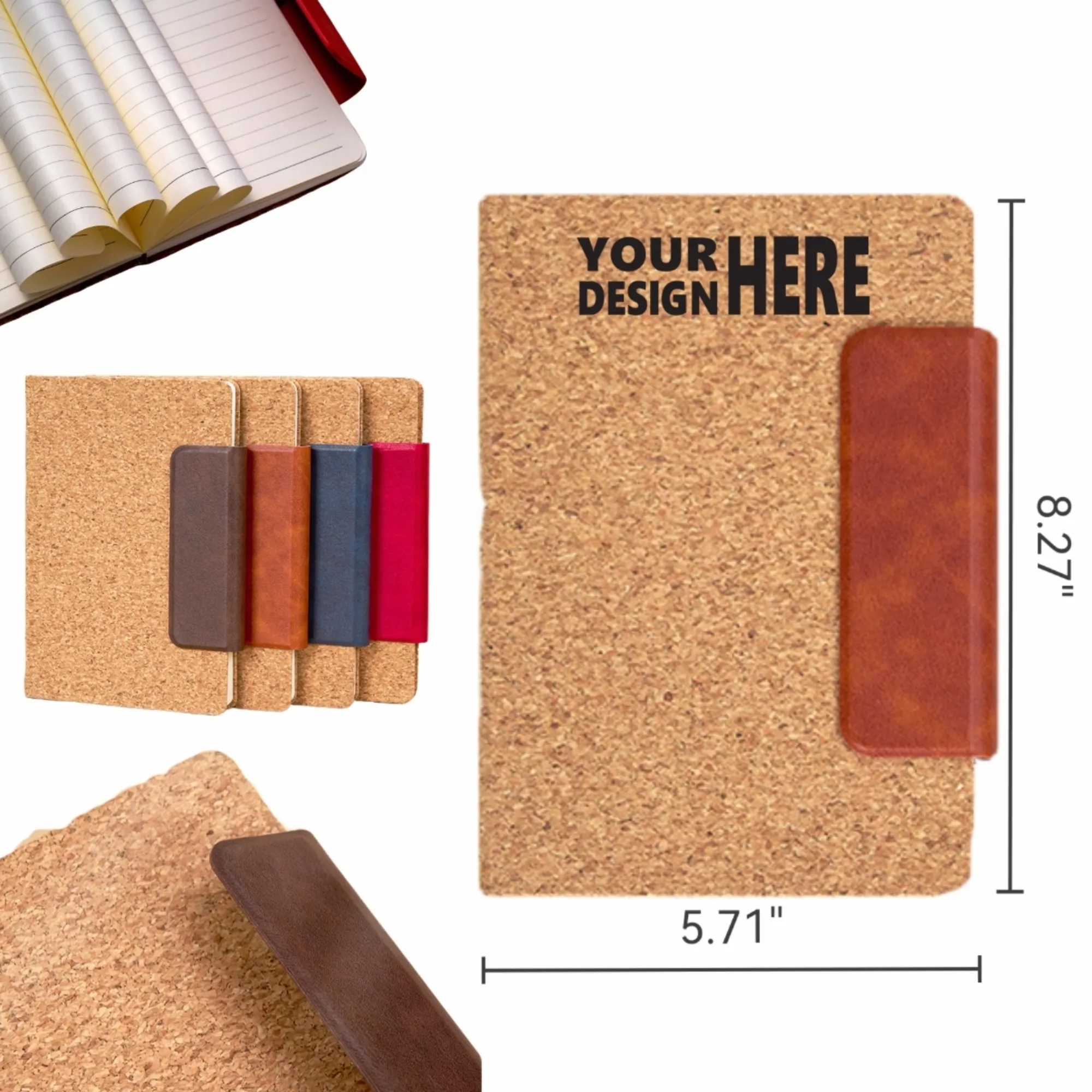 Business Notebook, Custom Logo, Soft Wood Grain 7